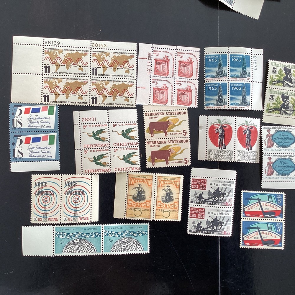 stamp lot of 14 blocks – 1963-1967