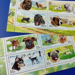9967 Foreign Stamps Russia 2015 Various Dog Breeds 8 Types