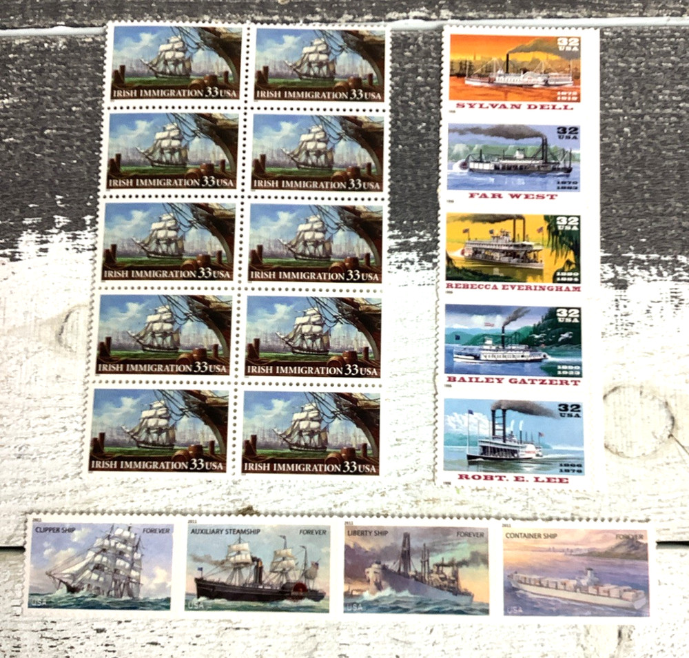 USPS Various Boats Stamps