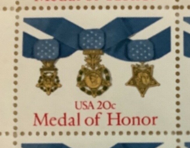 Medal of Honor stamps sheet of sixteen 20c Scott cat #2045