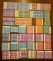 Lot of 80+ Vintage U.S. Mint Stamps – Military, Red Cross, Architecture P