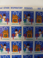 Vintage Christmas Stamps Protect Your Health Fight TB 1963