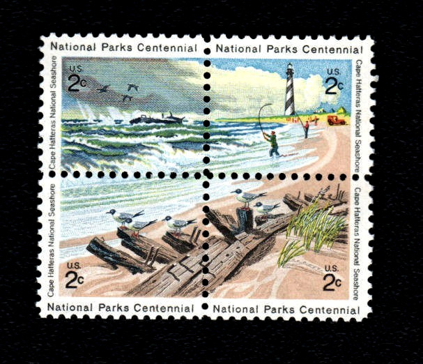 US Stamps – National Parks Centennial Block of 4 stamps SC# 1448-1451 MNH