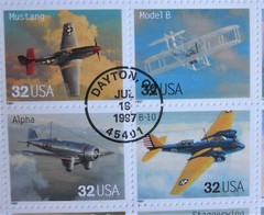 CLASSIC AMERICAN AIRCRAFT First DAY ISSUE Pane of 20 beautiful stamps 1997