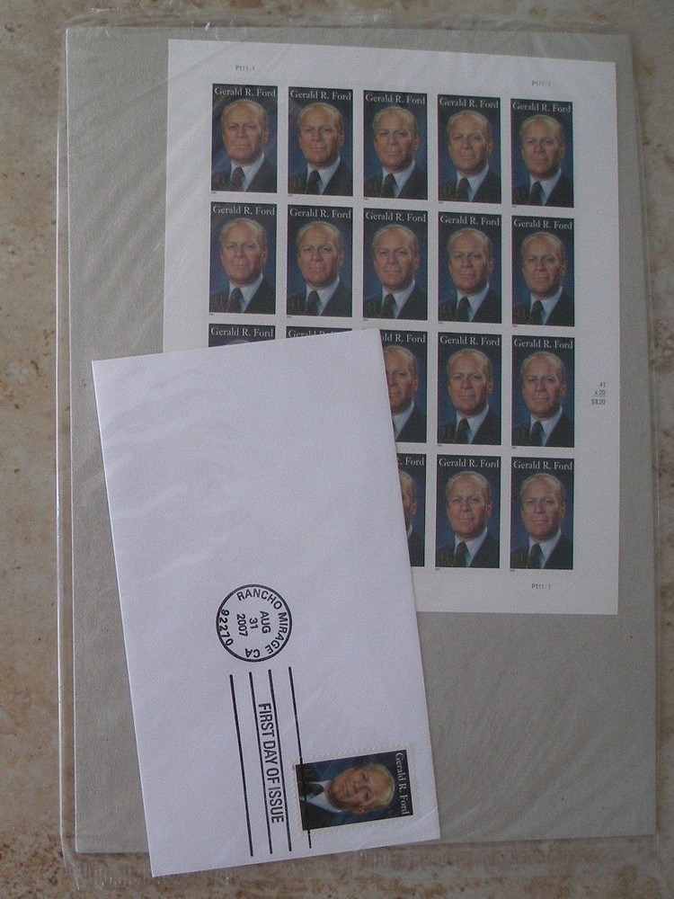 STAMPS FULL SHEET & FDC 41 cent # 4199 President Gerald Ford 2007 MINT SEALED