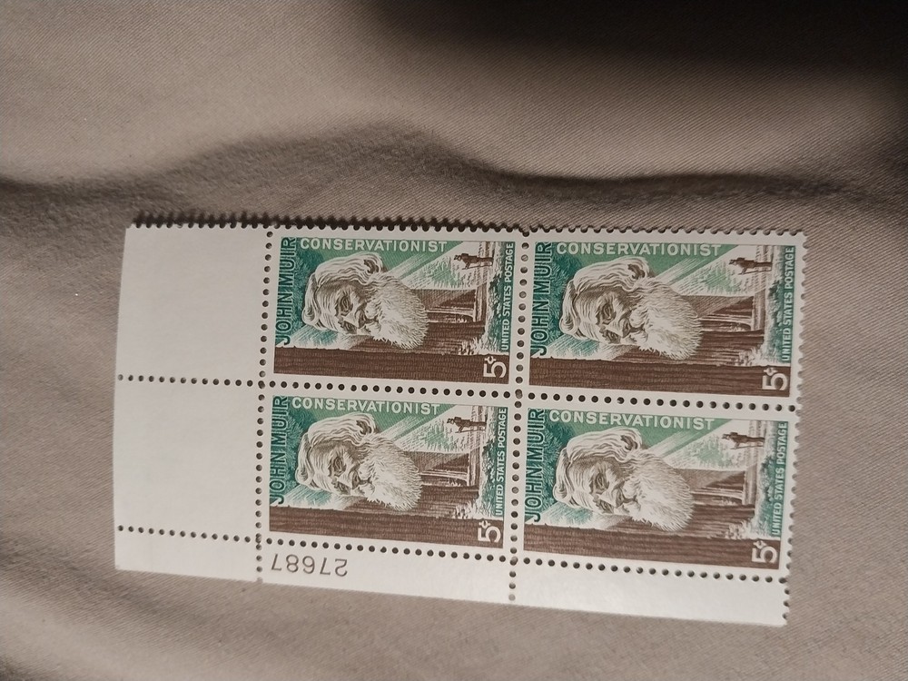 4 postage stamps John Muir 5 Cent Conservation istana Unused