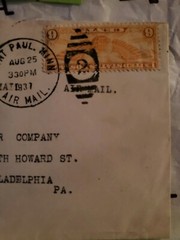 Scott C19 1937 Stamp 6 Cent Air Mail Envelope 1937 Charles Lamp Co St Paul Minn