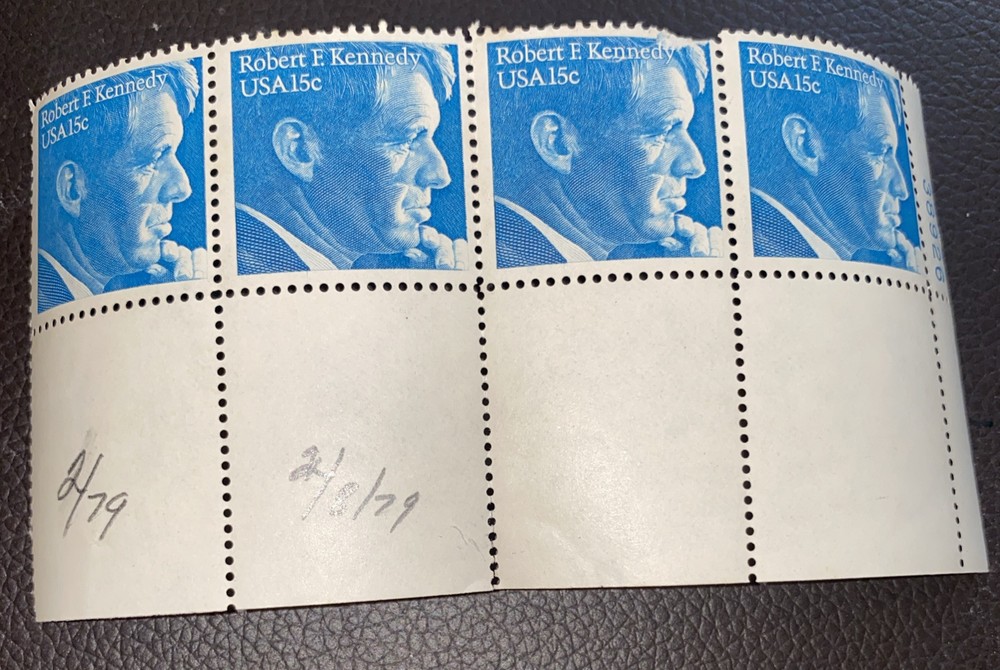 ROBERT F. KENNEDY–Block of 4 Collectible Unused 1979 Stamps–FREE SHIPPING!