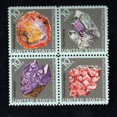 Stamp USA – 10¢ Mineral Heritage – Block of 4 stamps (SC# 1538-1541) MNH