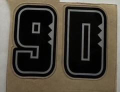 U of Hawai’i Black/Silver Football Number Decals 2″ 20mm – Individual (2 Left)