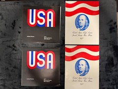 (2) 1971 and (2) 1972 USPS Postage Stamp Mini Albums with ORIGINAL STAMPS