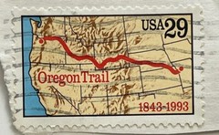 United States Postage Stamp 29 Cents 1993 Oregon Trail Cancelled USA