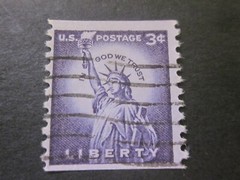 U.S. stamp–rare 3cent Statue of Liberty-purple