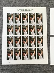 US SCOTT 5455 SHEET OF 20 ARNOLD PALMER FOREVER STAMPS WITH 2 STAMPED ENVELOPES