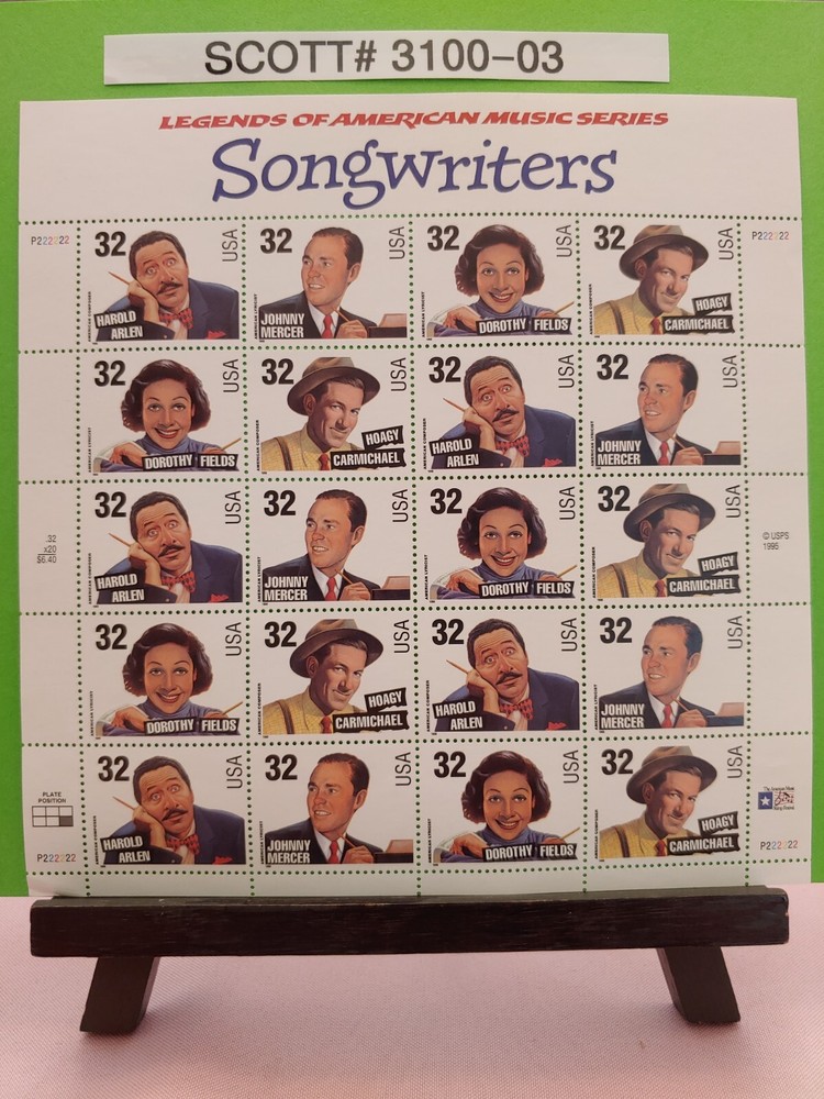 Scott # 3100-03 Songwriters – Legends of American Music Series