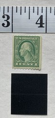 1c Washington Stamp, Green, 10 Perf Horizontally with Mount