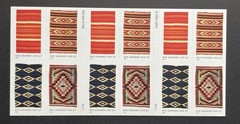 USA 37 Cent American Treasures New Mexico Blankets Postage Stamps, Booklet of 20