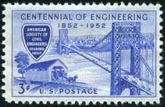 USA 1952 – The Centennial of Civil Engineering, 1852-1952 – MNH Stamp—Sc.#1012