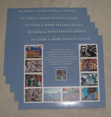 Five Sheets x 10 = 50 of TO FORM A MORE PERFECT UNION 37¢ US Stamps USA Sc# 3937