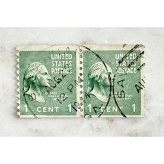 1938 George Washington 1 Cent US Postage Stamps (B)