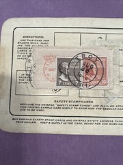 Vintage 1947 Safety Stamp Card Unusual Find
