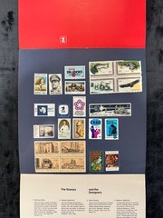 (2) 1971 and (2) 1972 USPS Postage Stamp Mini Albums with ORIGINAL STAMPS