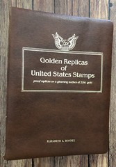 Golden Replicas Of United States Stamps. Elizabeth Bonney. US Stamp Album.