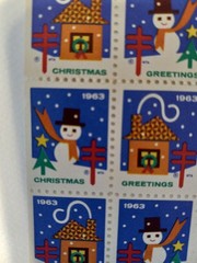 Vintage Christmas Stamps Protect Your Health Fight TB 1963