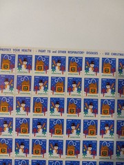 Vintage Christmas Stamps Protect Your Health Fight TB 1963