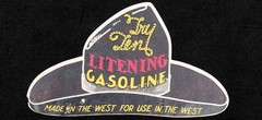 Try Ten Litening Gasoline Made In West For Use In West Poster Stamp Vintage11651