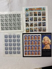 USPS Commemorative & High-Value Stamp Sheets Lot – Civil War, Marilyn Monroe, $5