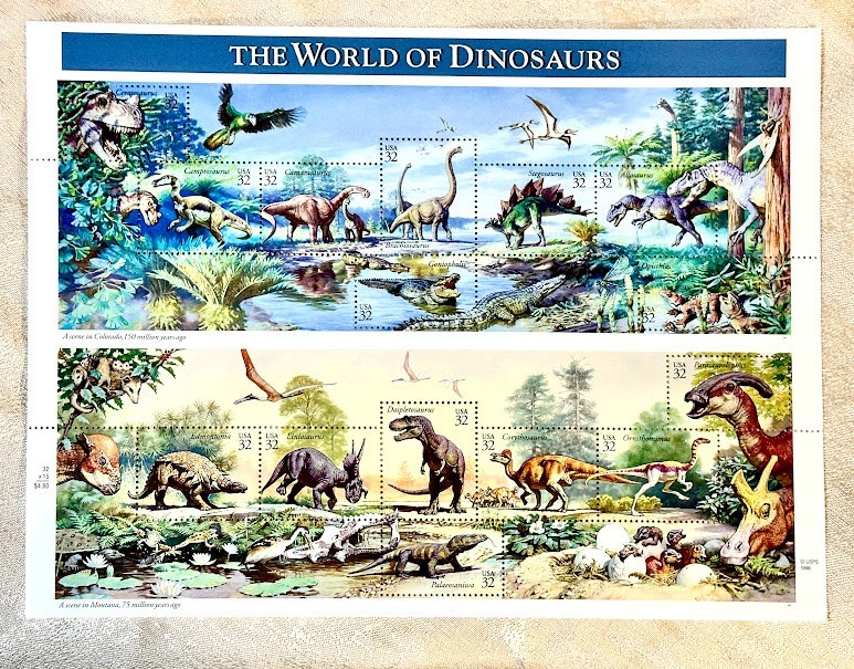 US SCOTT 3136 SHEET (PANE) OF 15 DINOSAURS 32 CENTS FACE MNH
