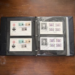 HUGE RARE VINTAGE John F Kennedy Commemorative Stamp Portfolio