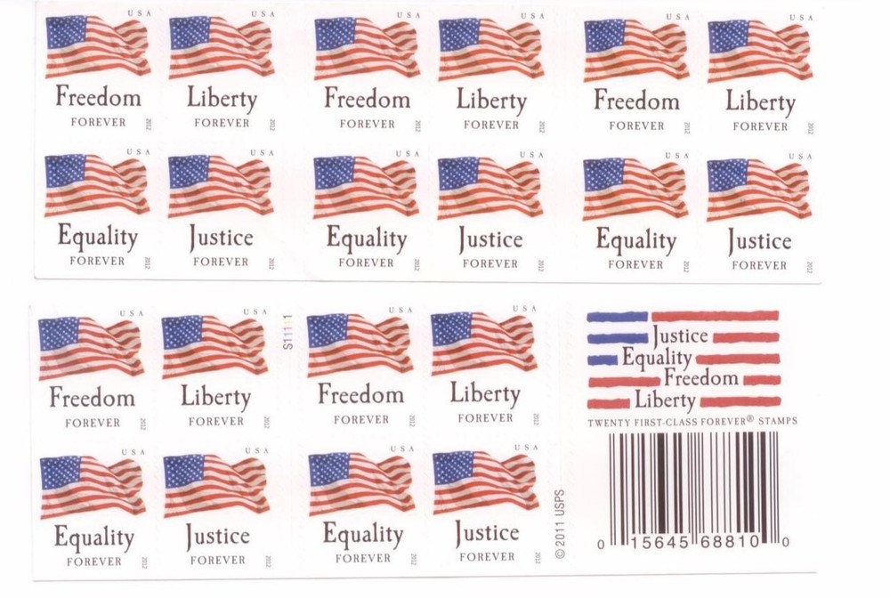 USPS Forever Stamps «Four Flags» Booklet of 20 20 stamps