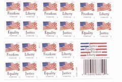 USPS Forever Stamps «Four Flags» Booklet of 20 20 stamps