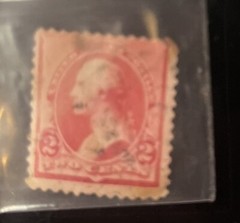George Washington Red Very Rare 2 Cent Stamp 1890