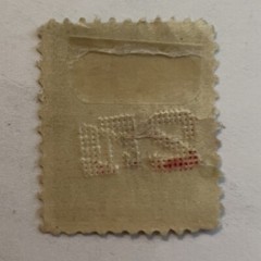 U.S. 1C WASHINGTON MH STAMP WITH UNIQUE RED 2 CENTS IMPRESSION MARKING