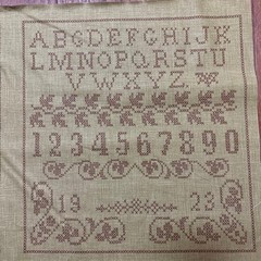 Panel Moda Moda Discontinued Vintage, Embroidered Fabric 4 Panels 63x55cm