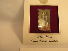 Queen Padme Amidala Star Wars Disney 22KT Gold Stamp 1st Day USPS