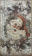TWO Individual paper dinner Decoupage napkins Vintage Santa Christmas-toys-Retro