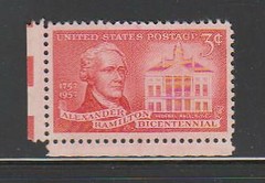 USA STAMPS 1957 ALEXANDER HAMILTON NO GUM MNH – MISC21.201