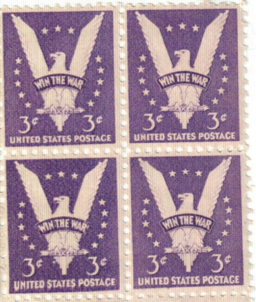 United States 3¢ Eagle Win the War (1942) Postage Stamp #905 x 100 Singles