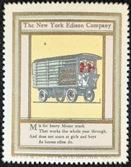 Vintage New York Edison Electric Company Poster Stamp