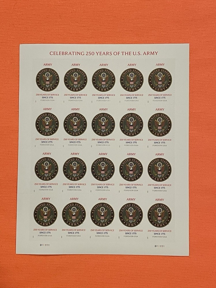 USPS Forever Stamp 2025 Scott#6010 – Single Stamp 250th Year Of ARMY Mint