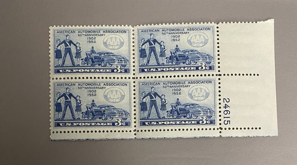 US stamps blocks of 4 all blue 15 blocks 3c red cross etc.