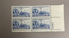 US stamps blocks of 4 all blue 15 blocks 3c red cross etc.