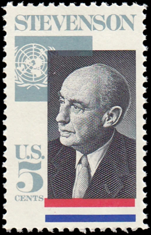 USA 1965 – Adlai Stevenson, Illinois Governor — MNH 5 Cents Stamp – Sc. #1275