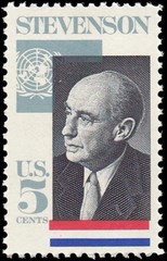 USA 1965 – Adlai Stevenson, Illinois Governor — MNH 5 Cents Stamp – Scott #1275