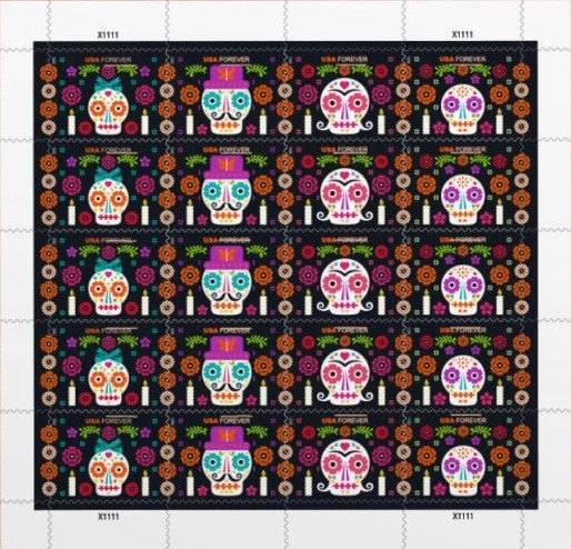 USPS Day of The Dead 2021 Forever Stamps – Sheet of 20 Postage Stamps