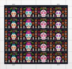 USPS Day of The Dead 2021 Forever Stamps – Sheet of 20 Postage Stamps